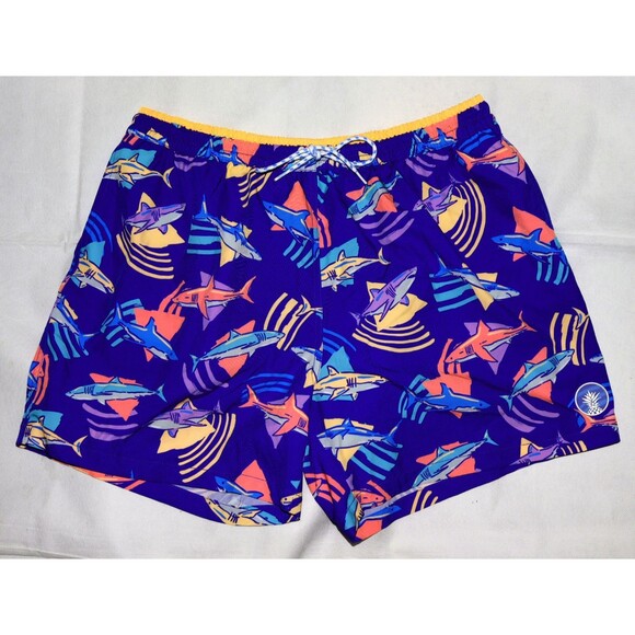 Chubbies Men's (The Daddy Sharks) Swim Trunks Size 2XL - 5.5" Inseam - Picture 1 of 10